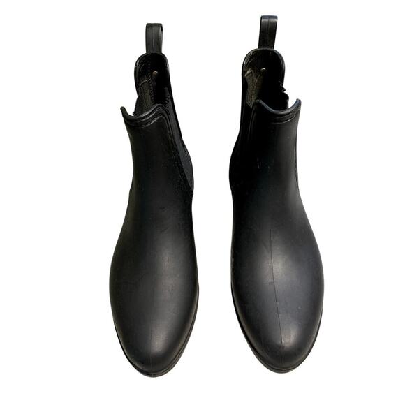 Catherine Malandrino Waterproof Chelsea Flat Ankle Rain Boot Black Size 9.5/40 - Picture 2 of 6